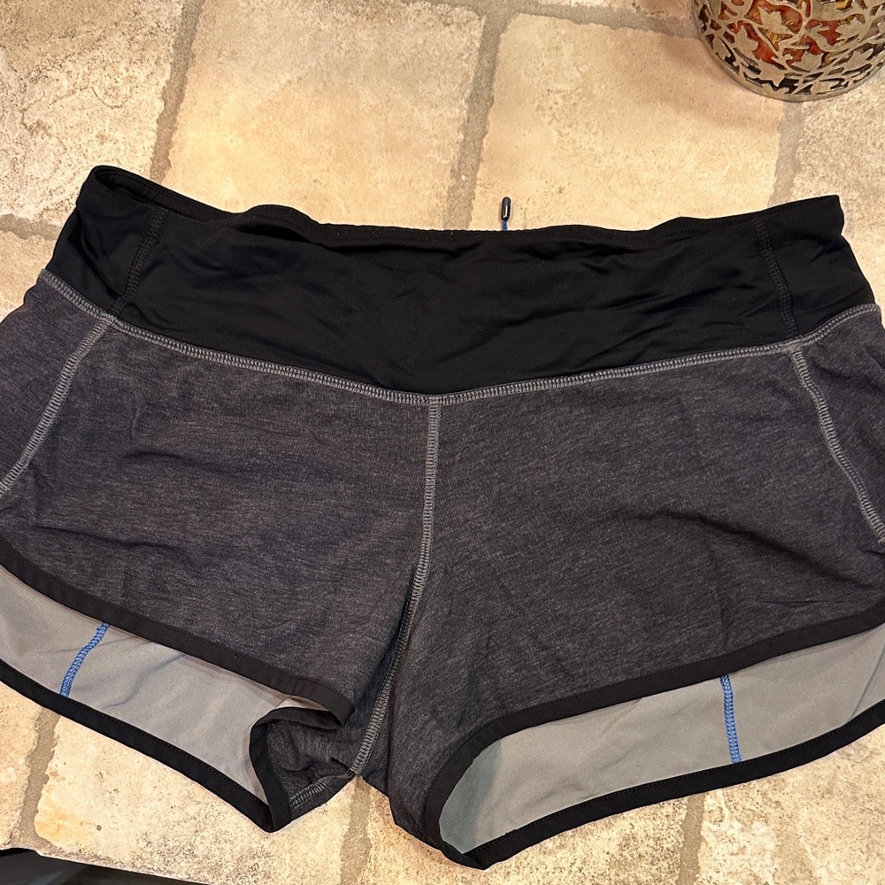 Lululemon Athletica Black and Gray Athletic Shorts